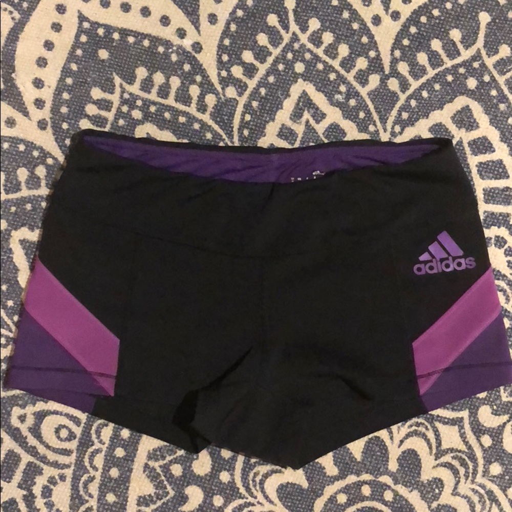 Adidas spandex work out shorts